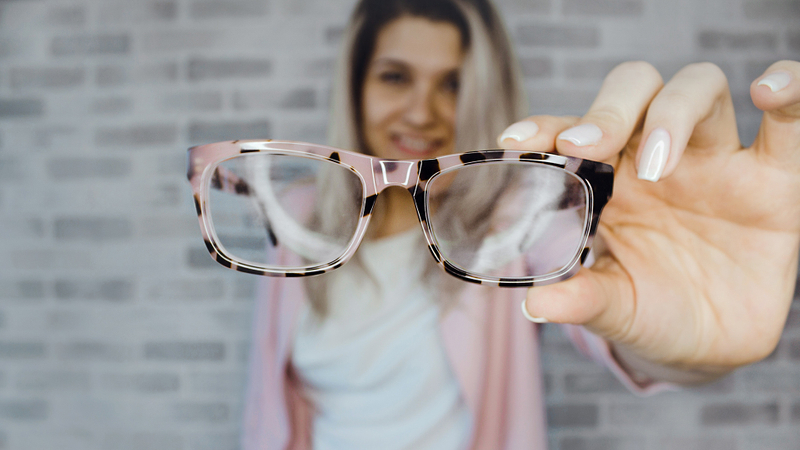 Person With New Eyeglasses